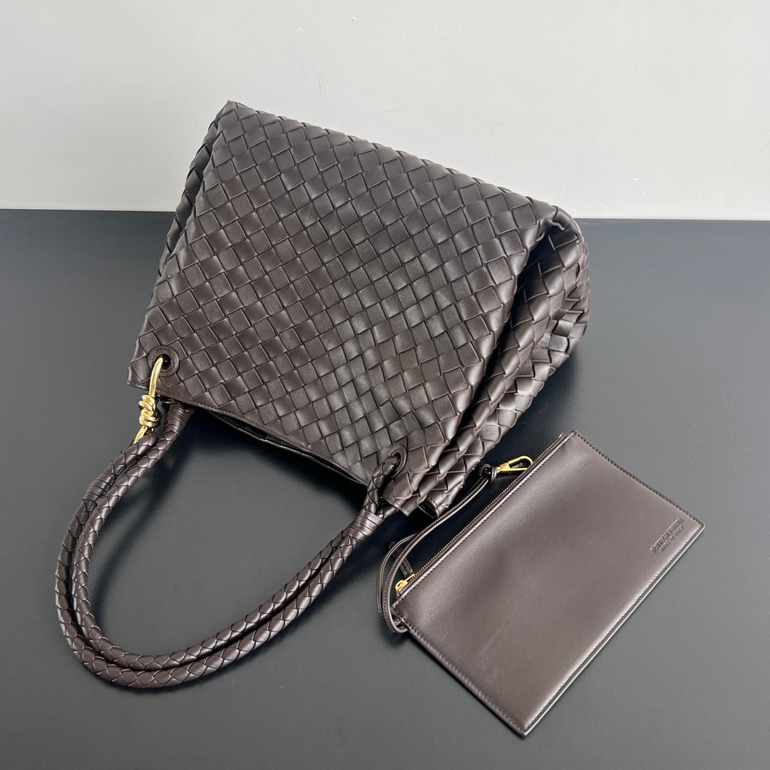 BV Intrecciato 30cm Bag Chocolate Leather 532251