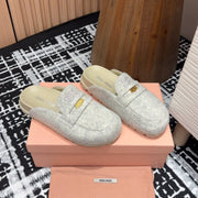 Miu slippers Grey Original Wool