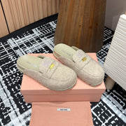 Miu Mule Pastel Pink Wool