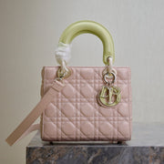 Lady Bag 17cm Pink Pale Green Lambksin