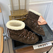 Miu Ankle Boots Dark Brown Suede