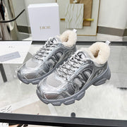 CD Chrono Sneaker Grey Wool Lining Mesh Fabric And Calfskin