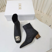 Miss Dior Ankle Boots 40mm Black Suede 111389
