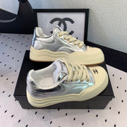 CC Sneaker 50mm In Silver Cowhide 147068