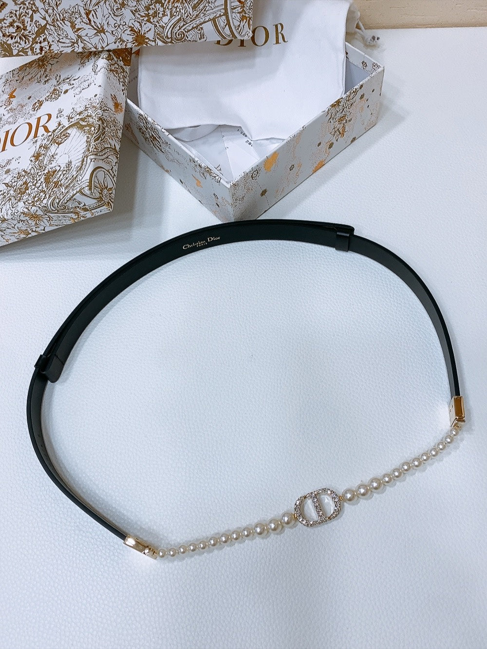 Dior 2026 Montaigne Pearls Belt 18mm 184997