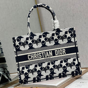 CD Five-pointed Star Book Tote 36cm Bag Blue White Canvas 336522