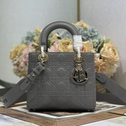 CD Lady Dior Bag Grey Lambskin