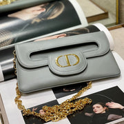 CD Diordouble Bag Blue Calfskin 336780