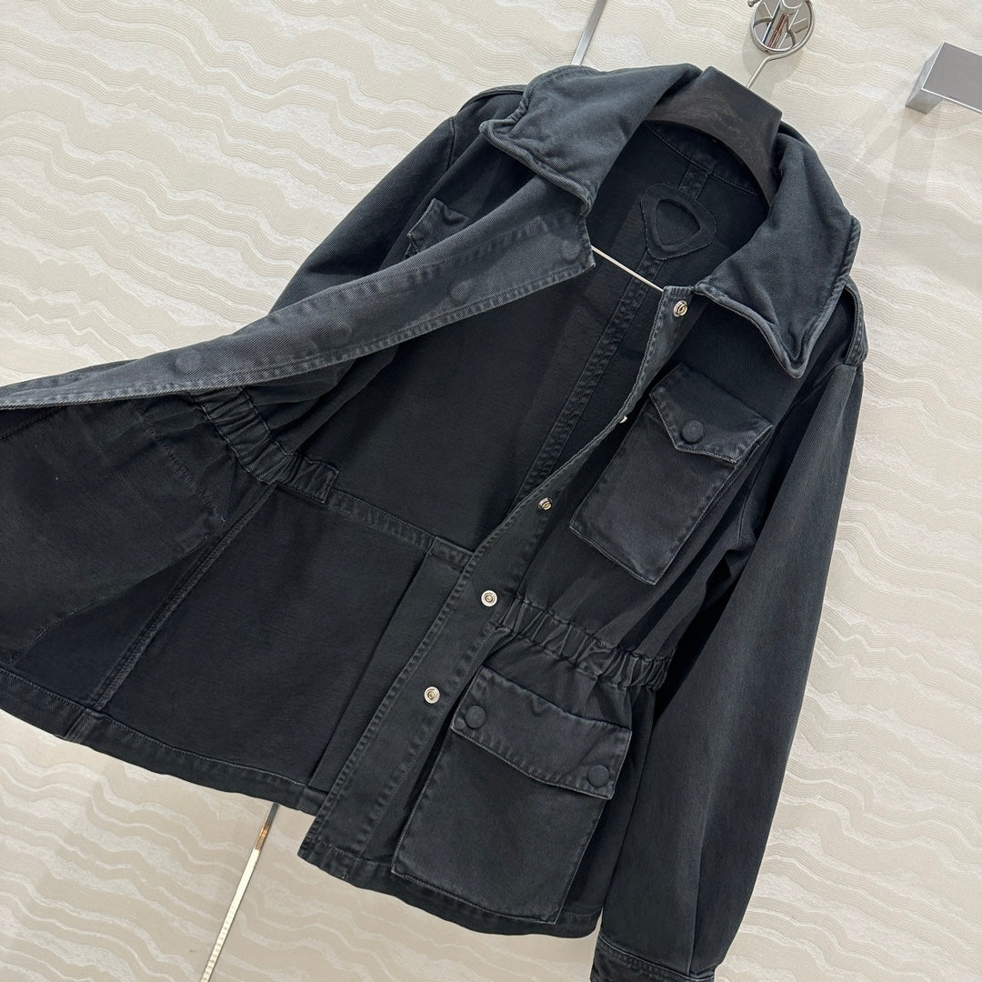 Prada 25 Hooded Jacket Smoky Gray Cotton
