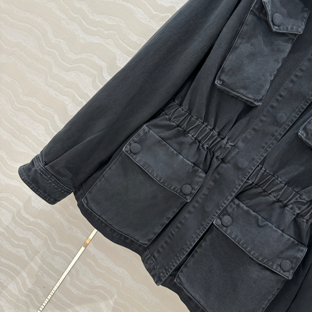 Prada 25 Hooded Jacket Smoky Gray Cotton