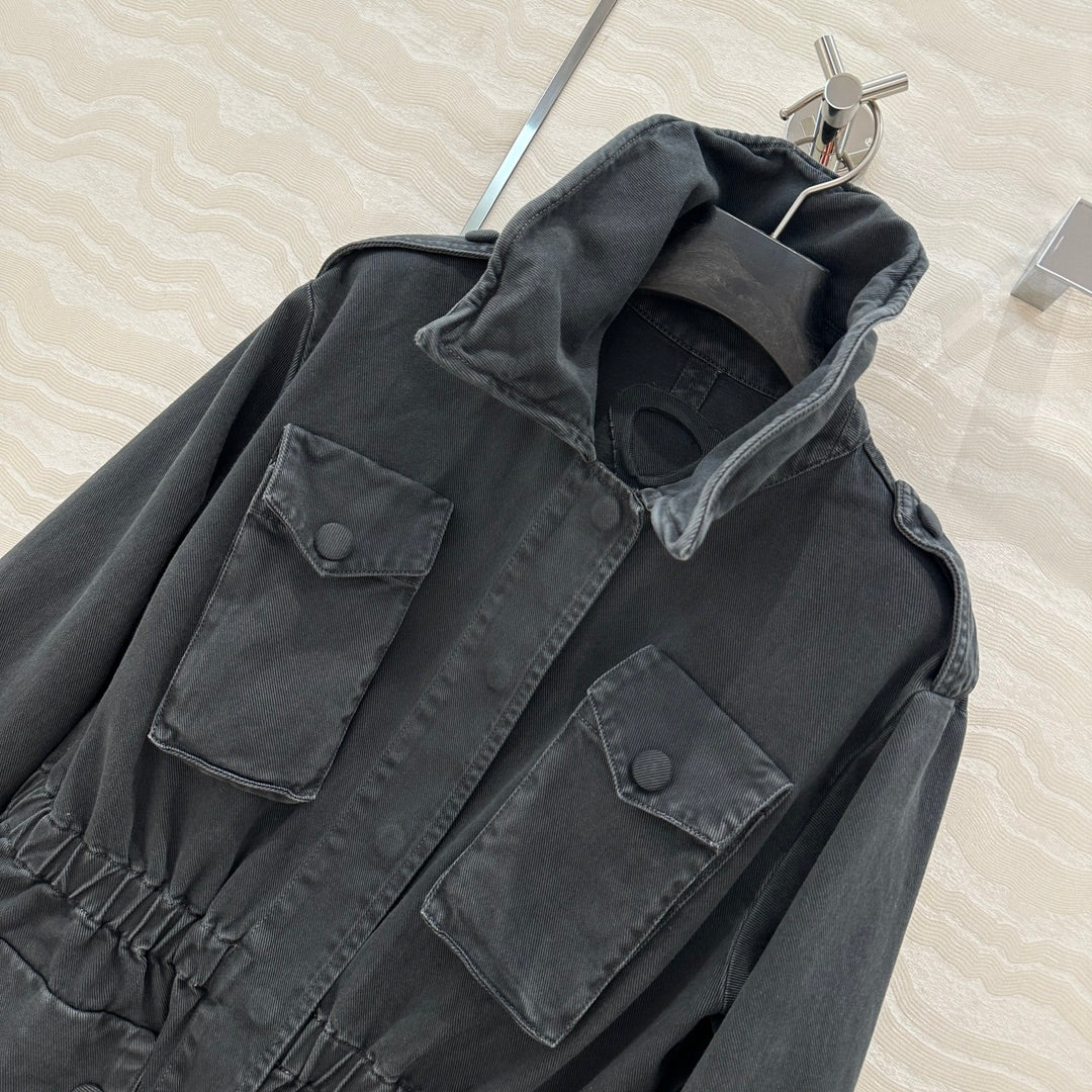 Prada 25 Hooded Jacket Smoky Gray Cotton