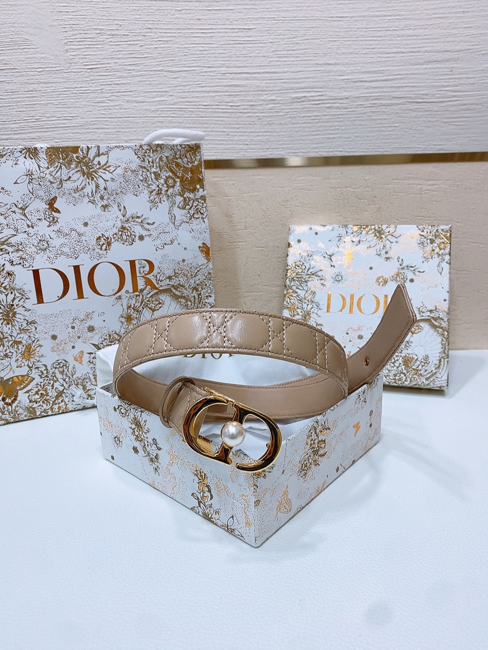 Dior 2026 Montaigne Jolie Belt 3.0cm Lambskin