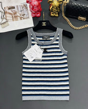 Chanel 25 Tank Top Multicolor Wool with Tencel 229623