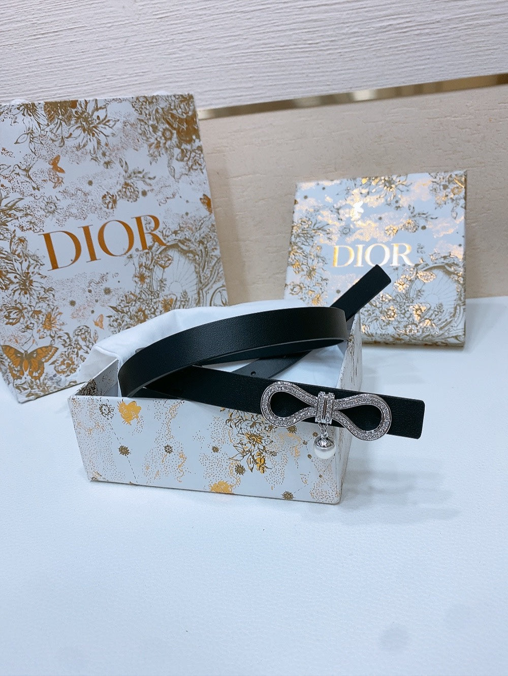 Dior 2026 Le Nœud de Dior Belt 1.8cm Calfskin
