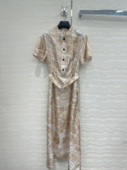 CD Dress Light Brown Silk