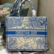 CD Blue Earth Book Tote 42cm Bag Canvas 336591