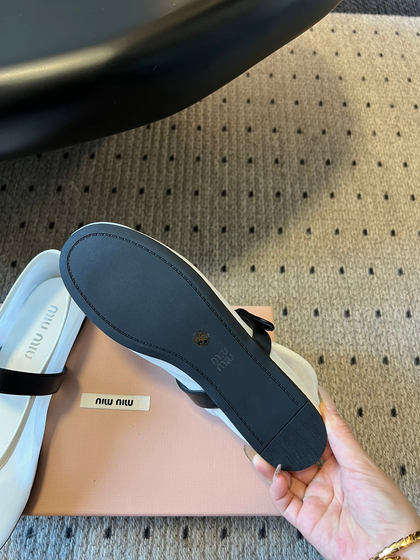 Miu Miu 2026 Ballet Flats Fabric Leather 614702