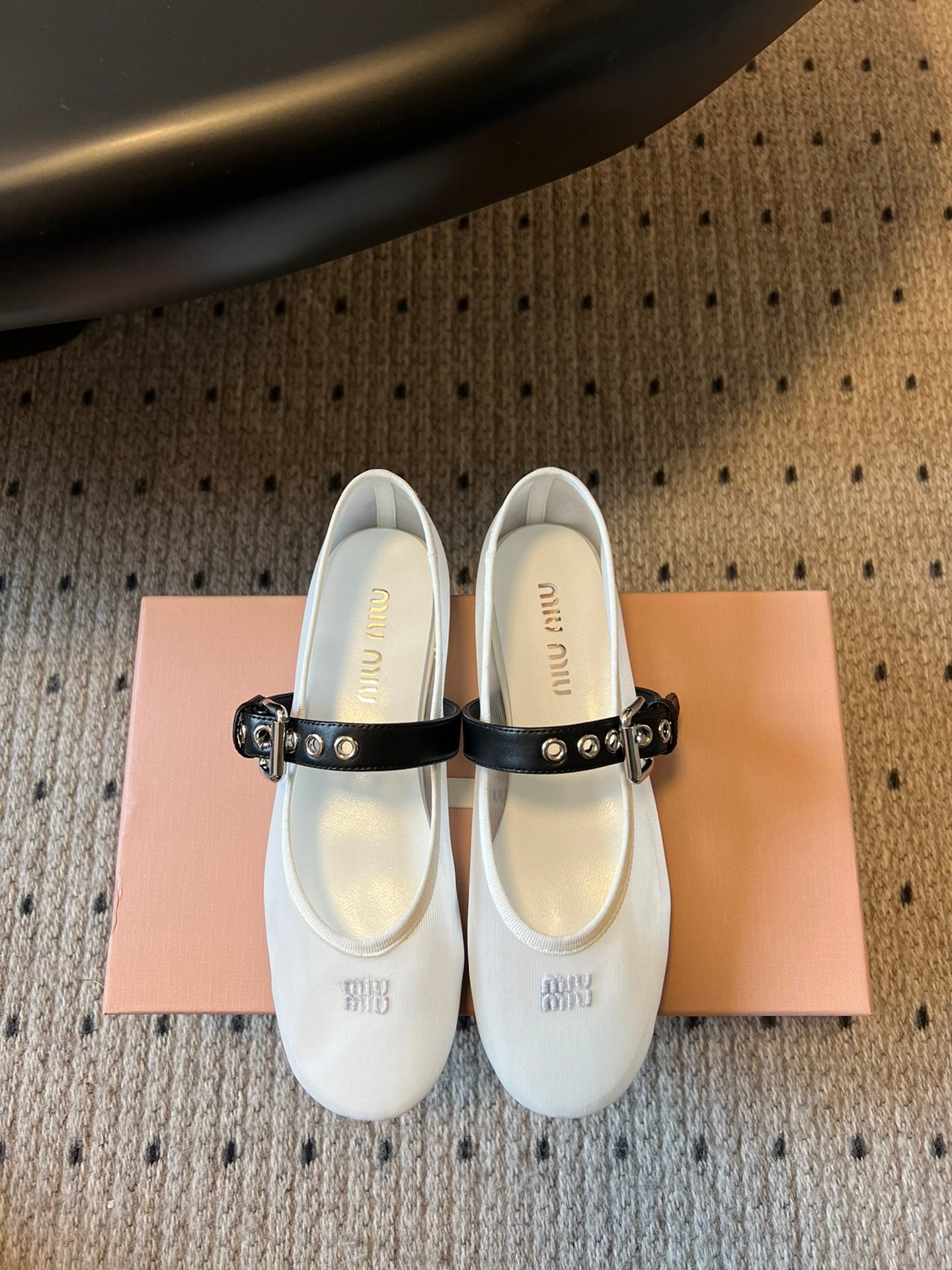Miu Miu 2026 Ballet Flats Fabric Leather 614702
