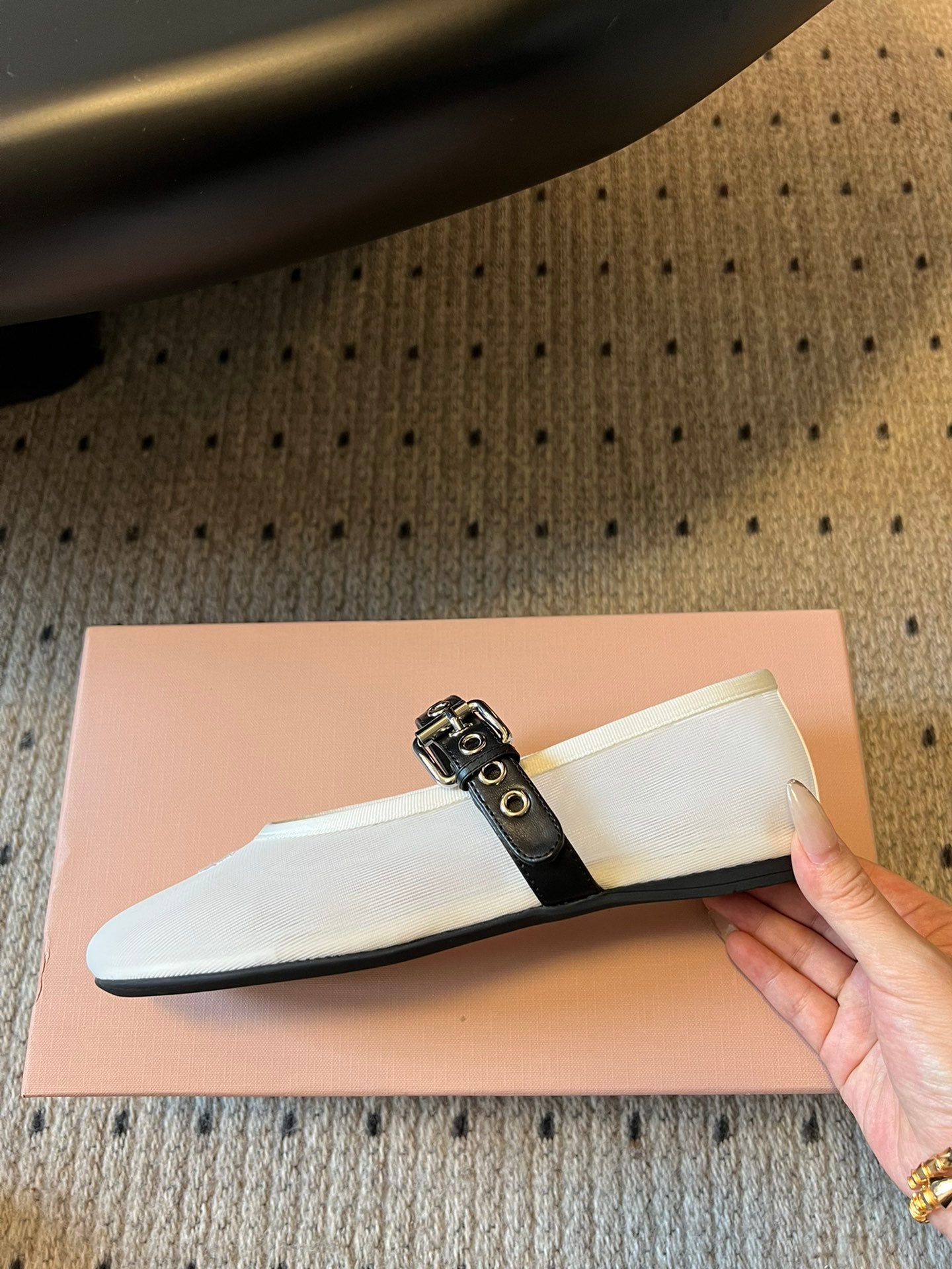 Miu Miu 2026 Ballet Flats Fabric Leather 614702