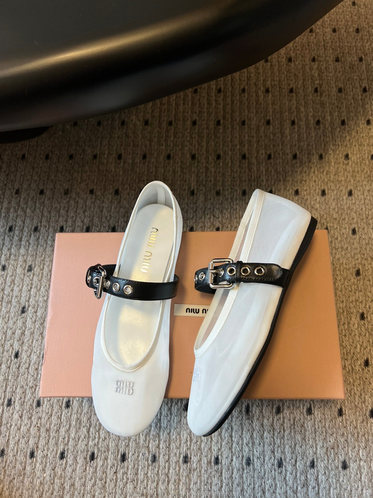 Miu Miu 2026 Ballet Flats Fabric Leather 614702