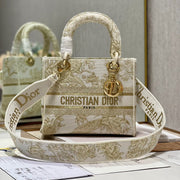 CD Golden Magpie 24 Lady Dior Bag Canvas 336736
