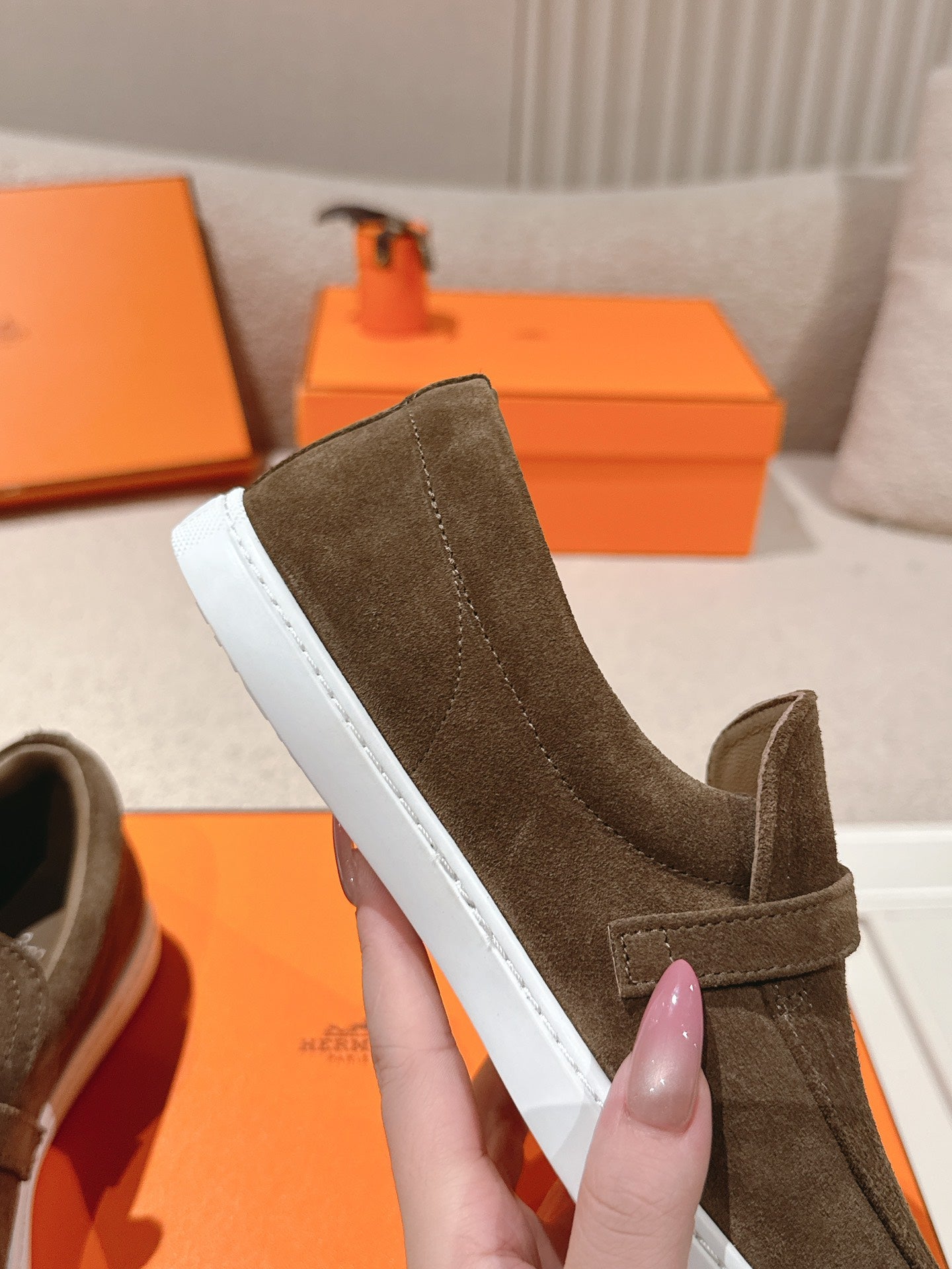 HM 25ss Loafers Brown Suede 577157