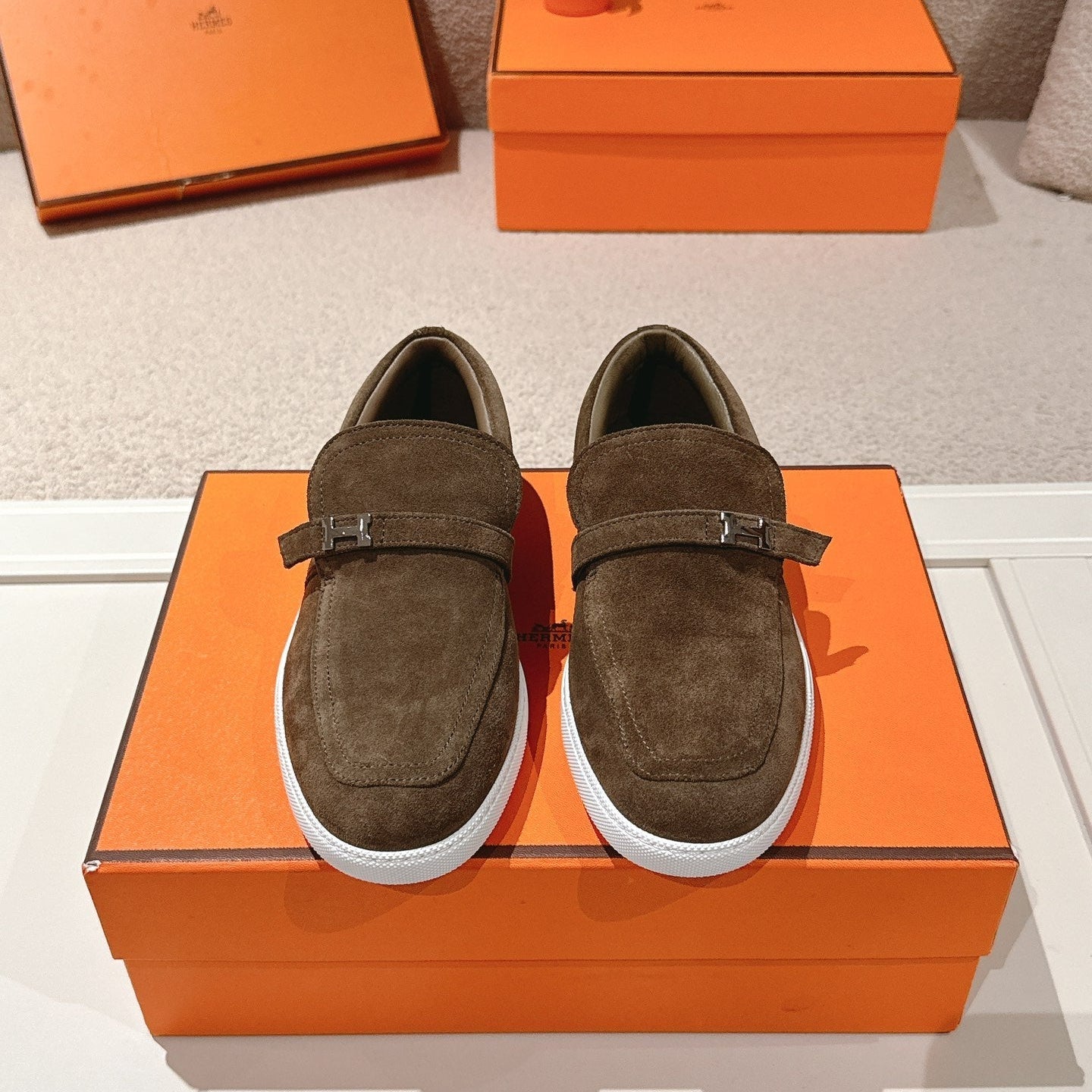 HM 25ss Loafers Brown Suede 577157