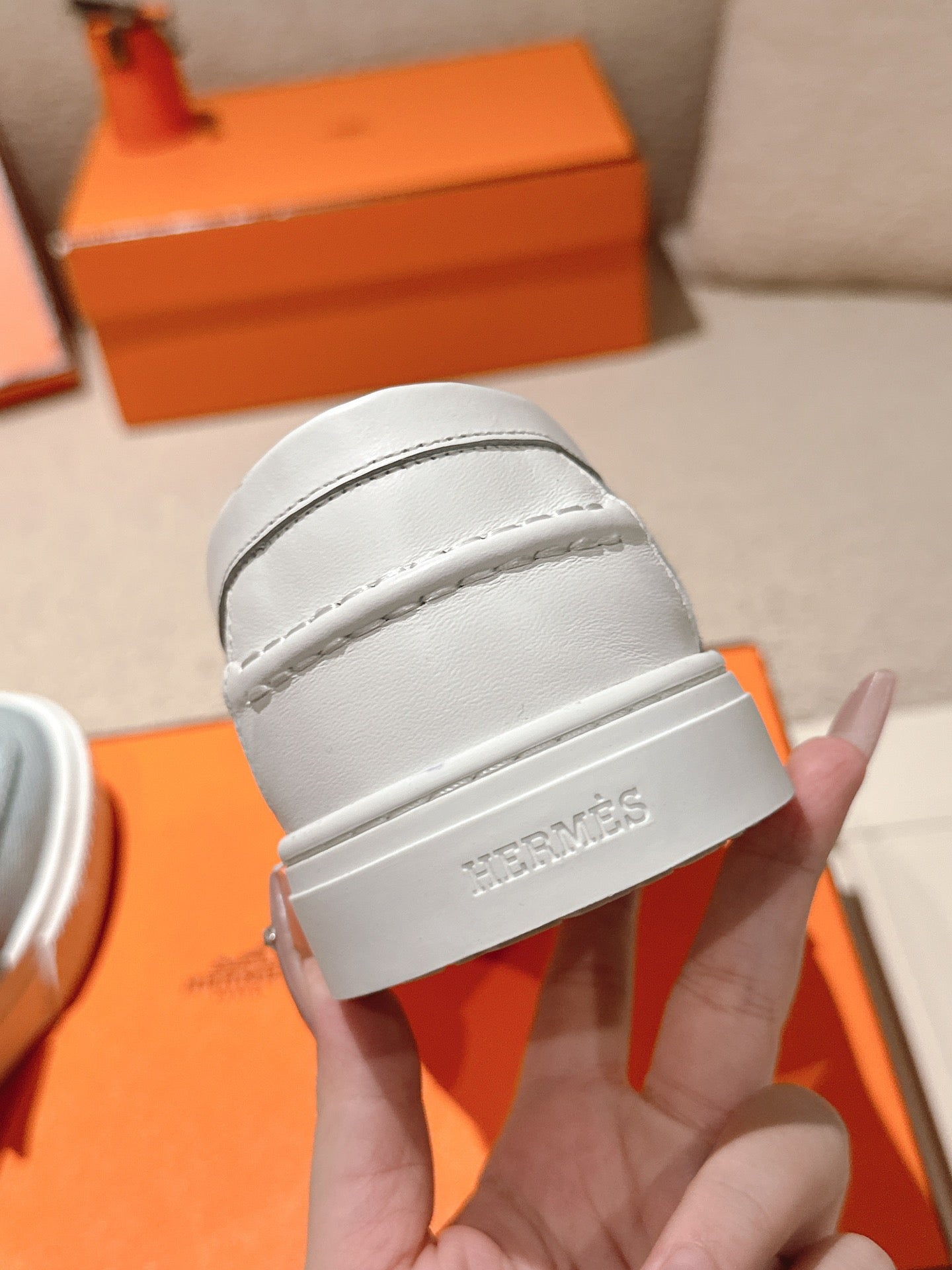 HM 25ss Platform Loafers Light Blue White Denim Sheepskin 577169