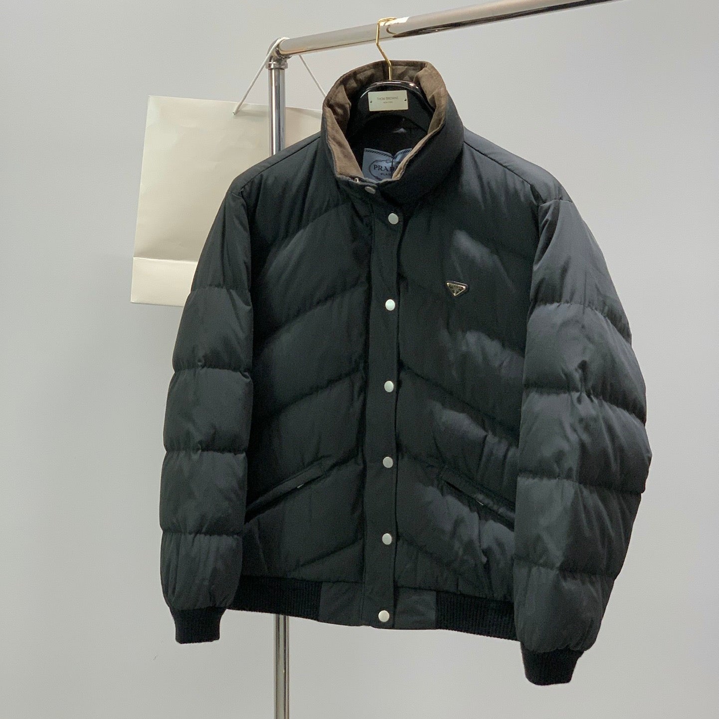 Prada 2025 Jacket Black Brown Down Polyester