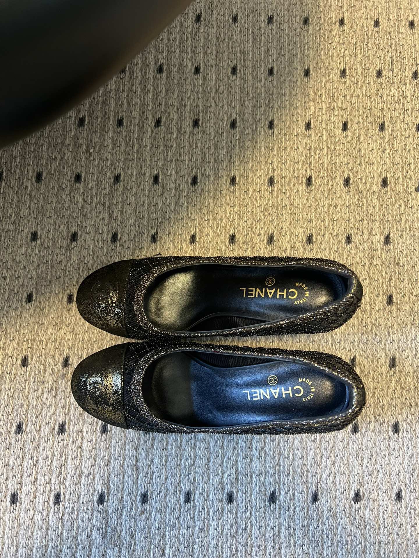 CC 26s High Heels Pump 50 Black Mesh Leather 627207