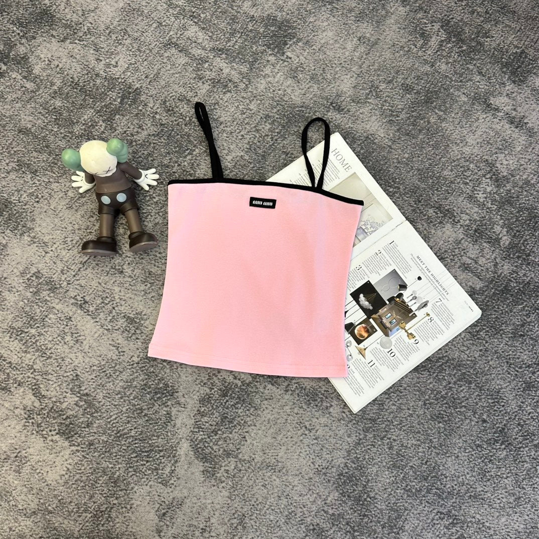 Miumiu 2026 Vest White Black Yellow Pink Blue Cotton 359310