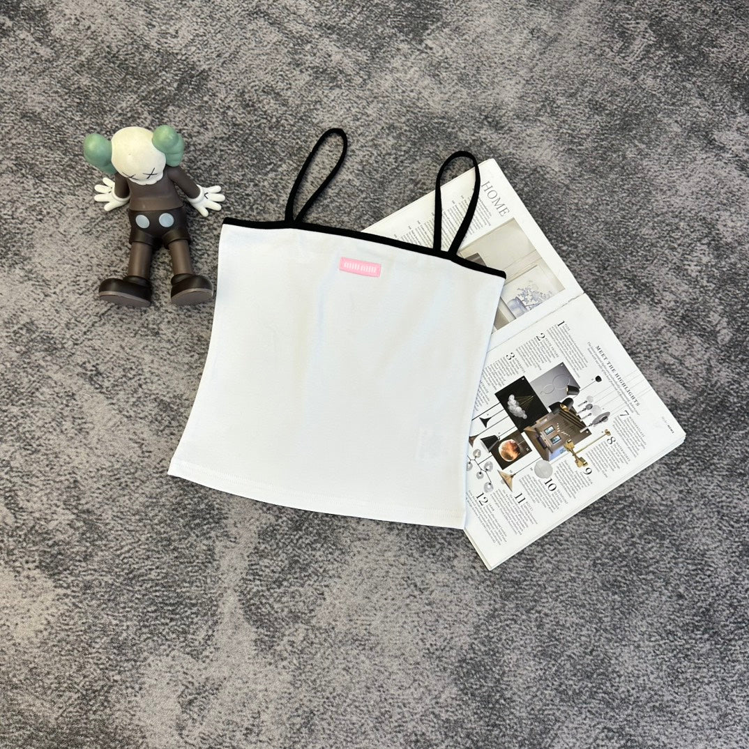 Miumiu 2026 Vest White Black Yellow Pink Blue Cotton 359310