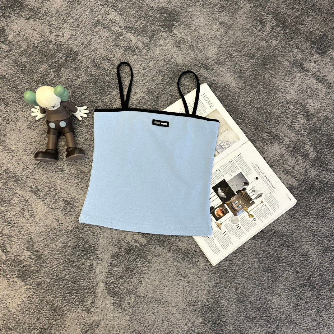 Miumiu 2026 Vest White Black Yellow Pink Blue Cotton 359310