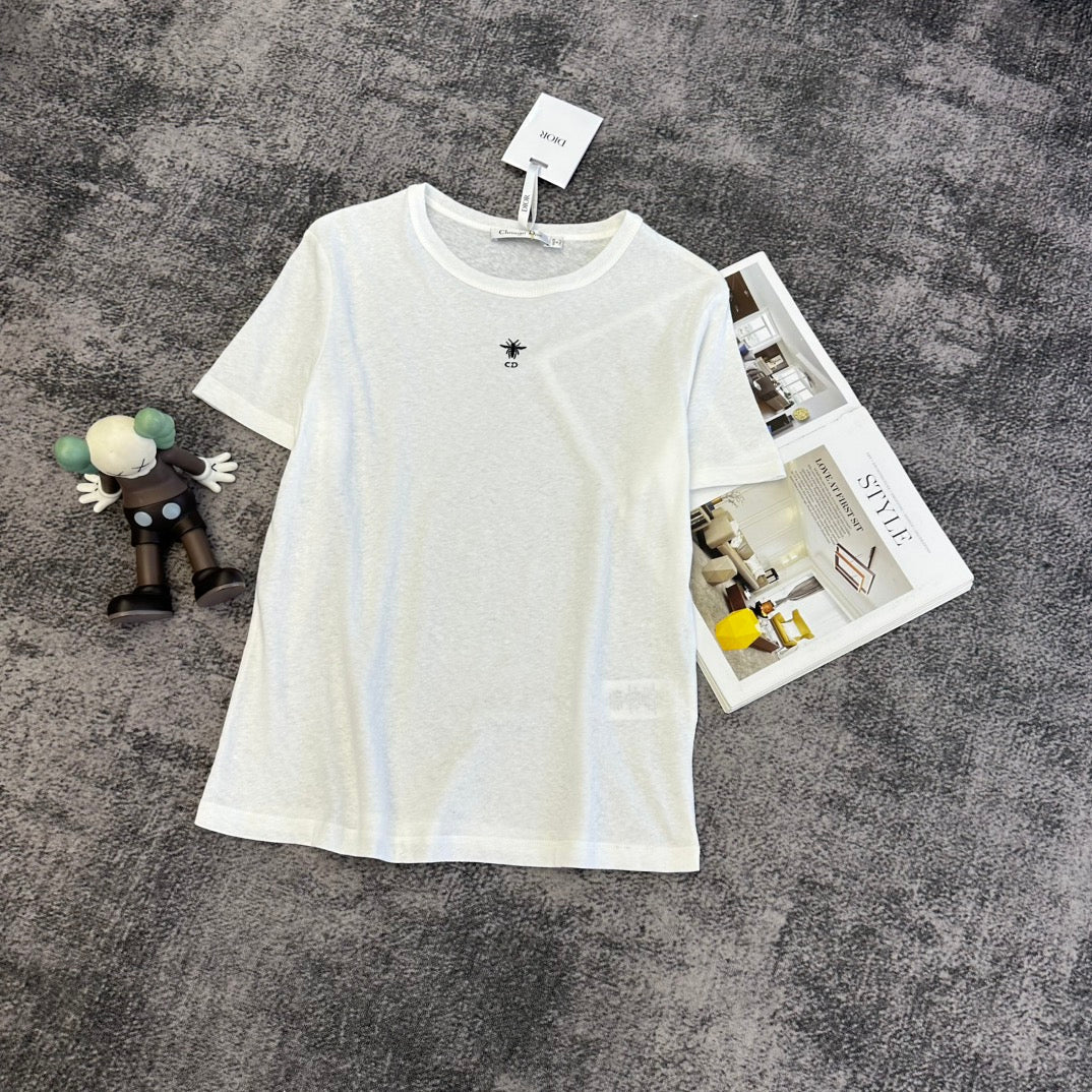 Dior 2026 T-shirt White Black Cotton 359215