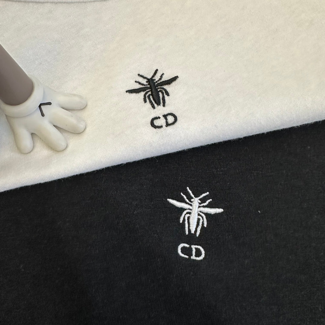 Dior 2026 T-shirt White Black Cotton 359215