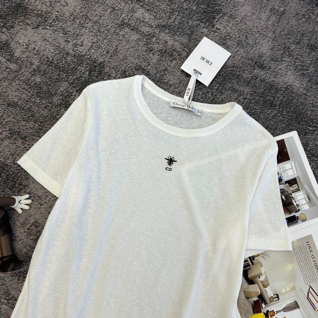 Dior 2026 T-shirt White Black Cotton 359215