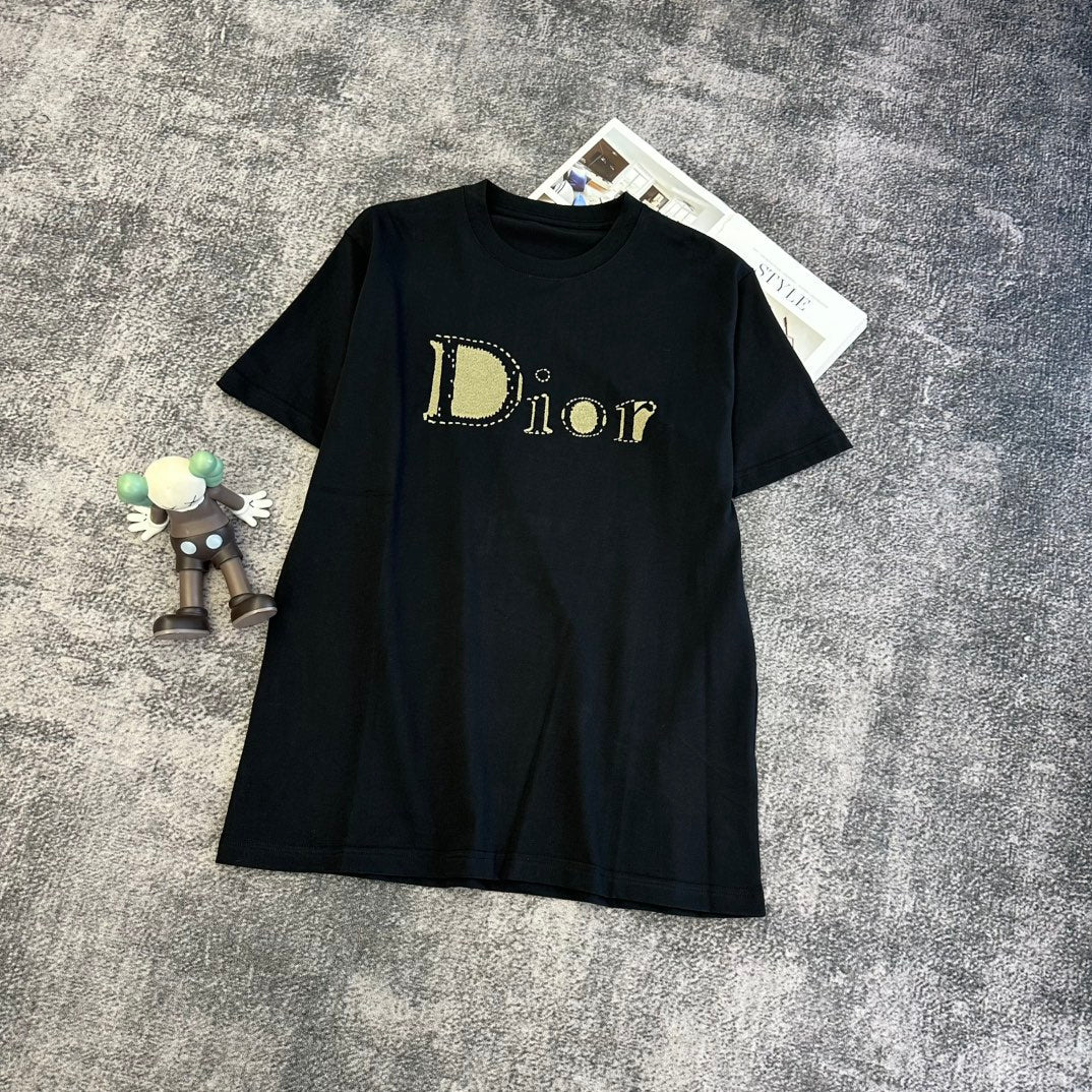 Dior 2026 T-shirt White Black Cotton 359219