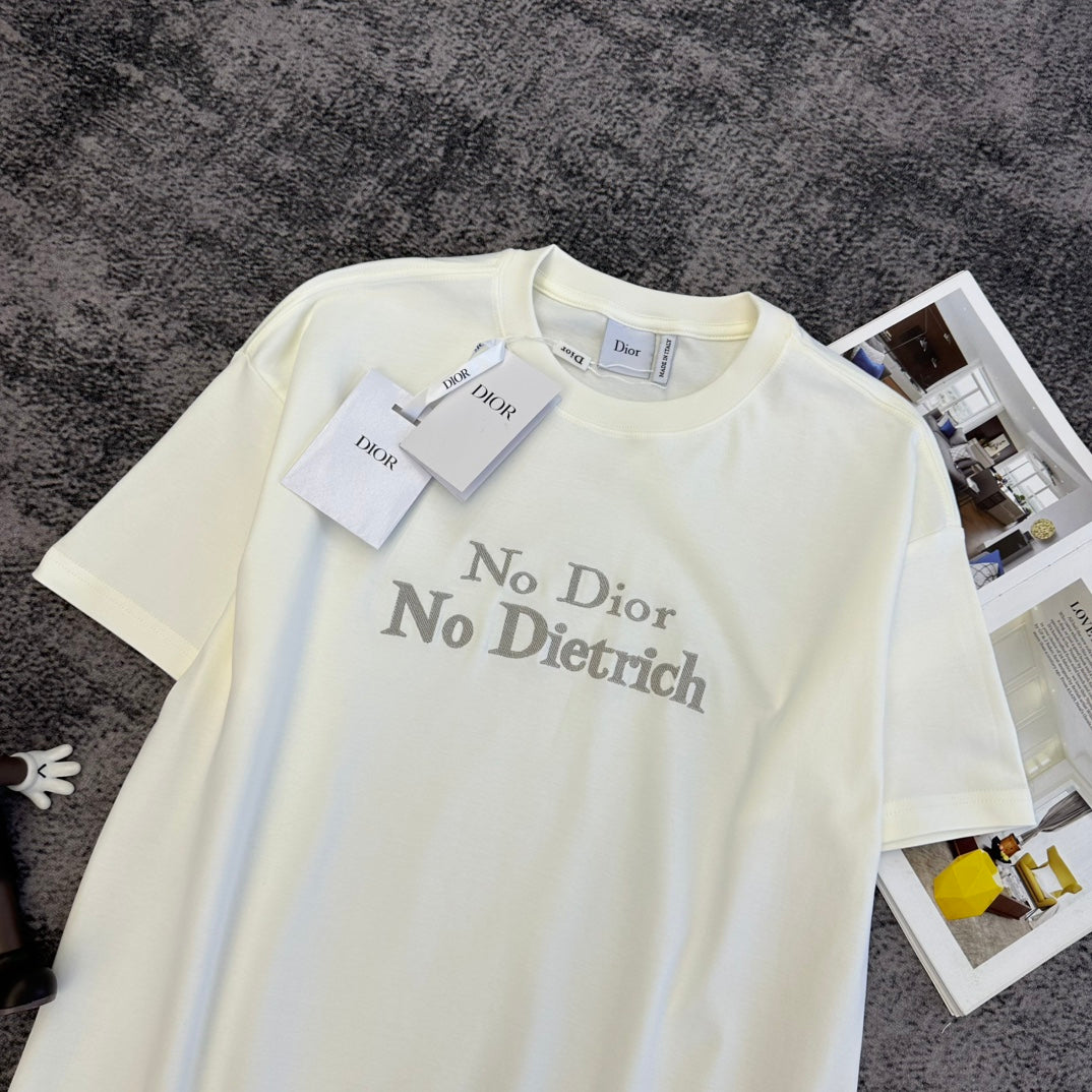 Dior 2026 T-shirt White Apricot Cotton 359224