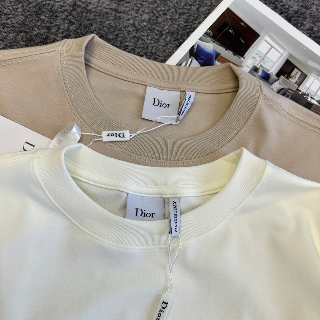Dior 2026 T-shirt White Apricot Cotton 359224