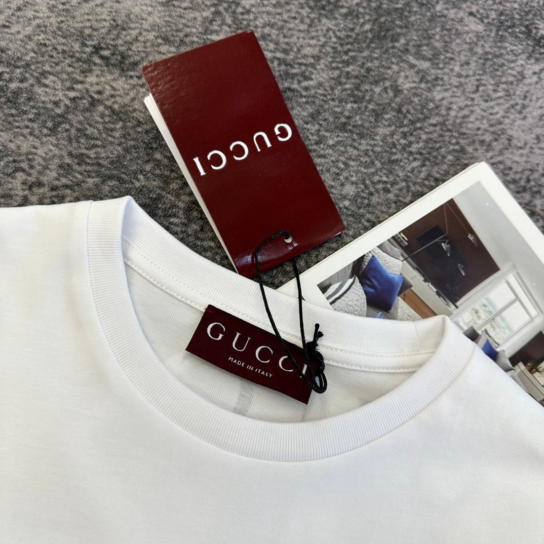 Gucci 2026 "Mr Happy" T-shirt White Yellow Cotton 359229