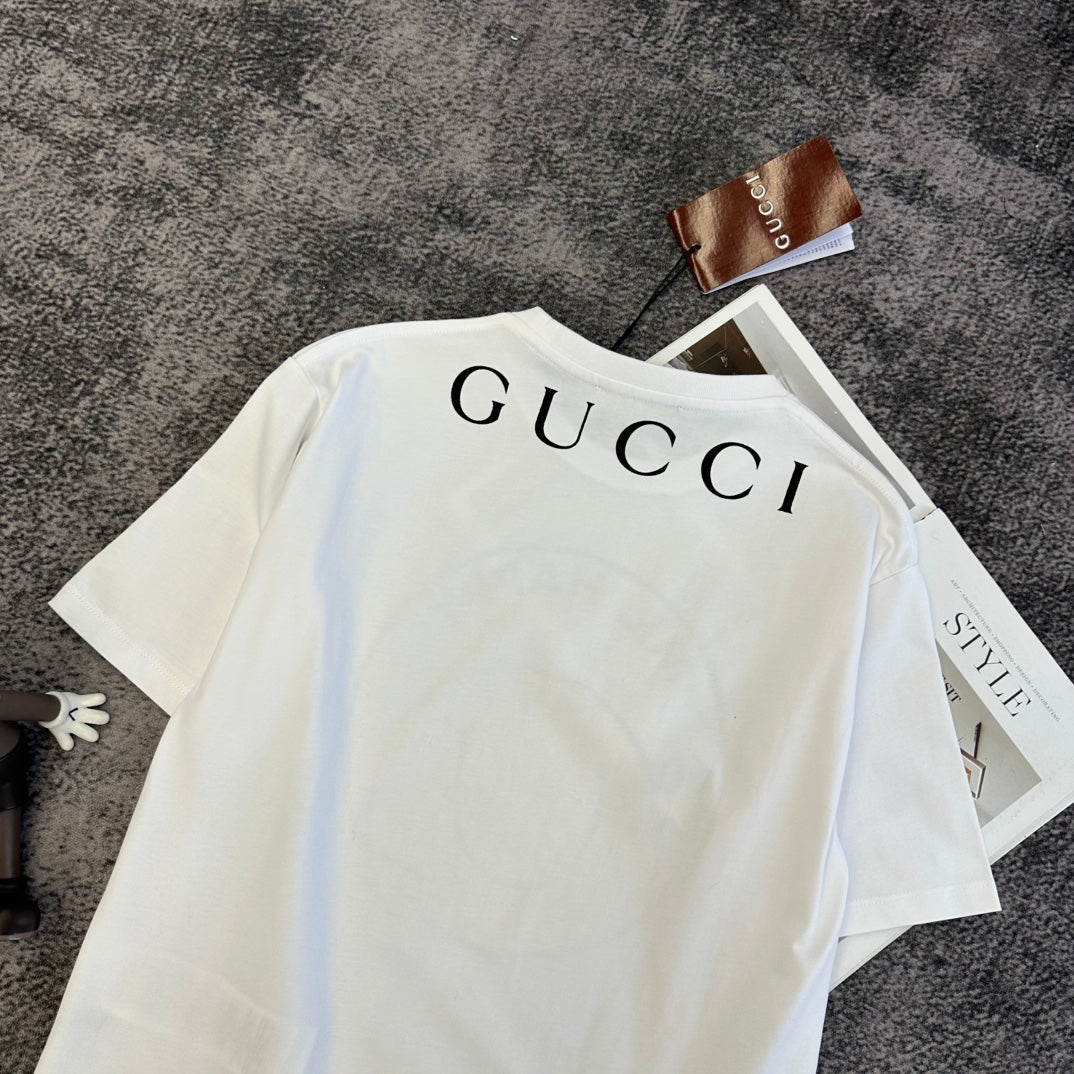 Gucci 2026 "Mr Happy" T-shirt White Yellow Cotton 359229