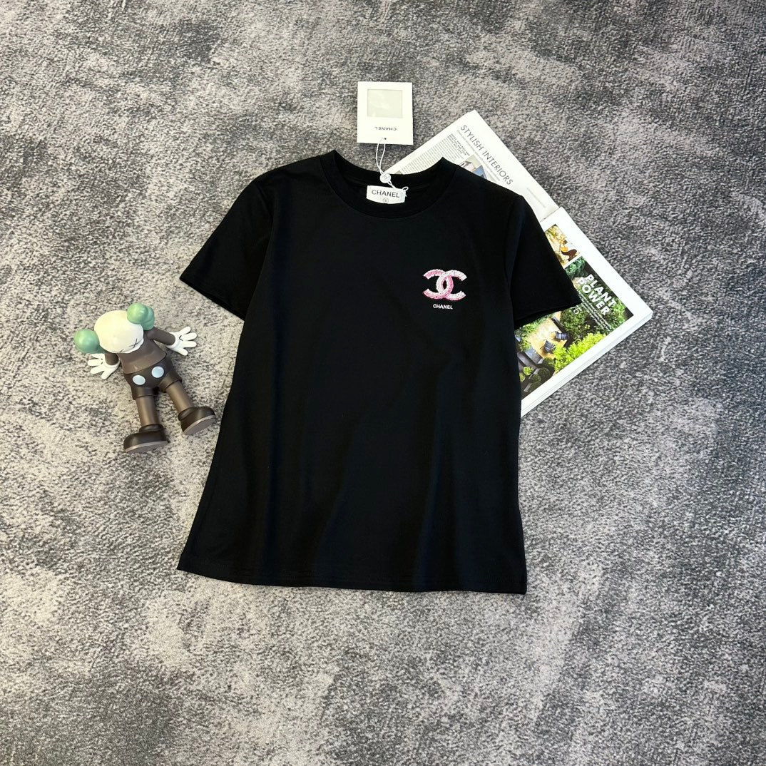 Chanel 2026 T-shirt White Black Yellow Blue Cotton 359098