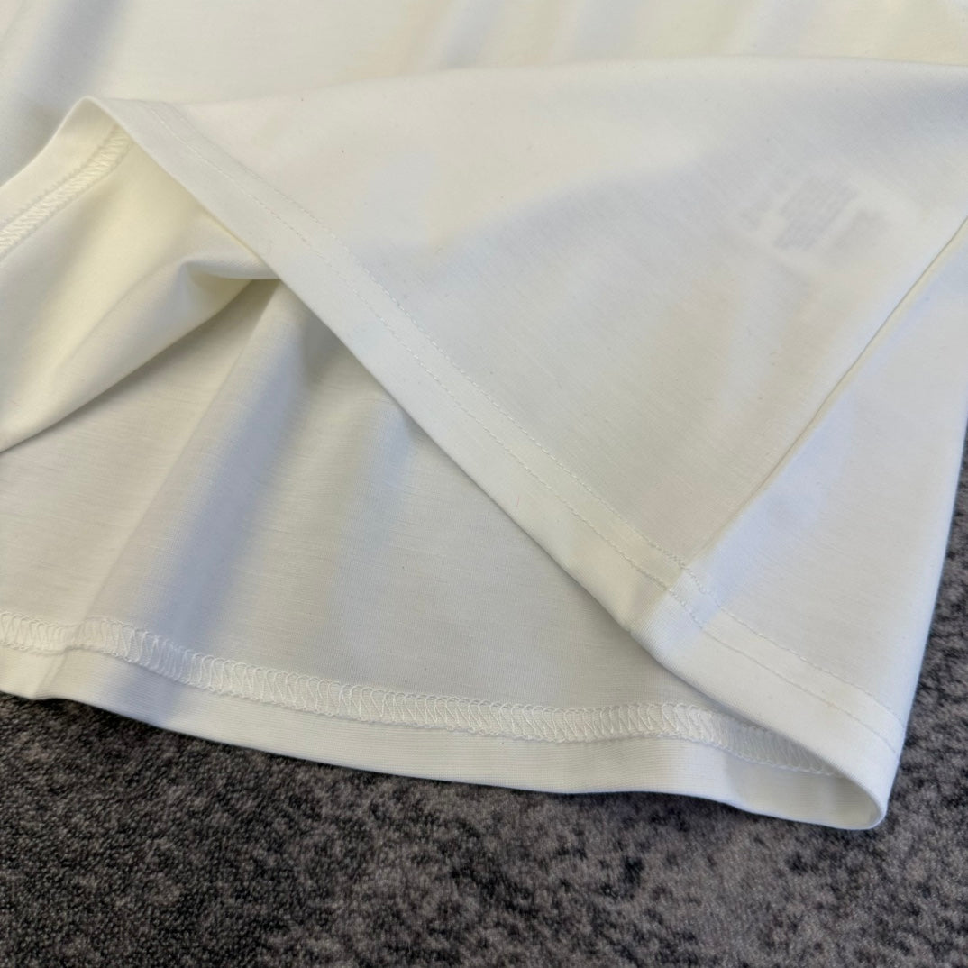 Chanel 2026 Pink Letter T-shirt White Black Cotton 359108