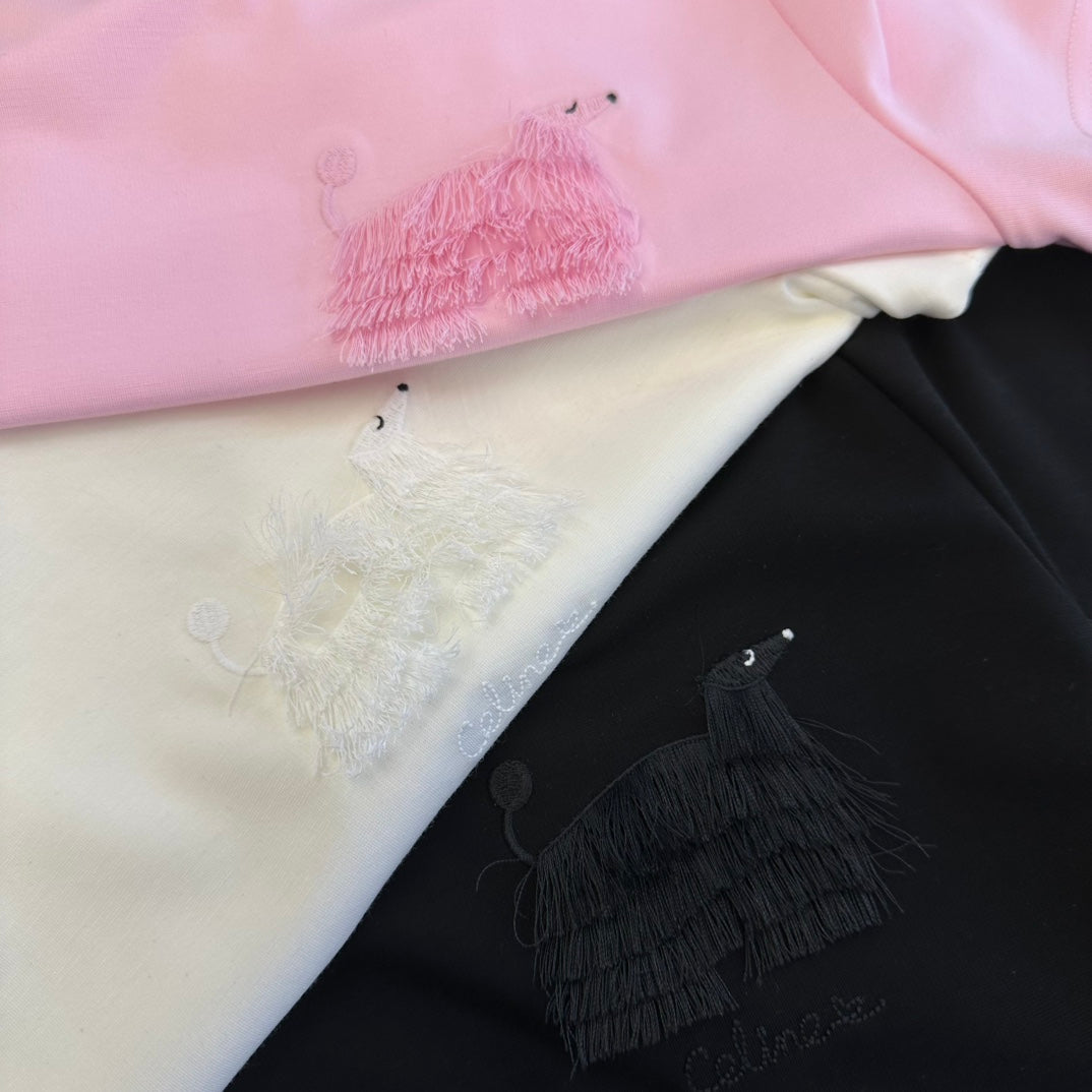 Celine 2026 T-Shirt Black Pink White Cotton 359113