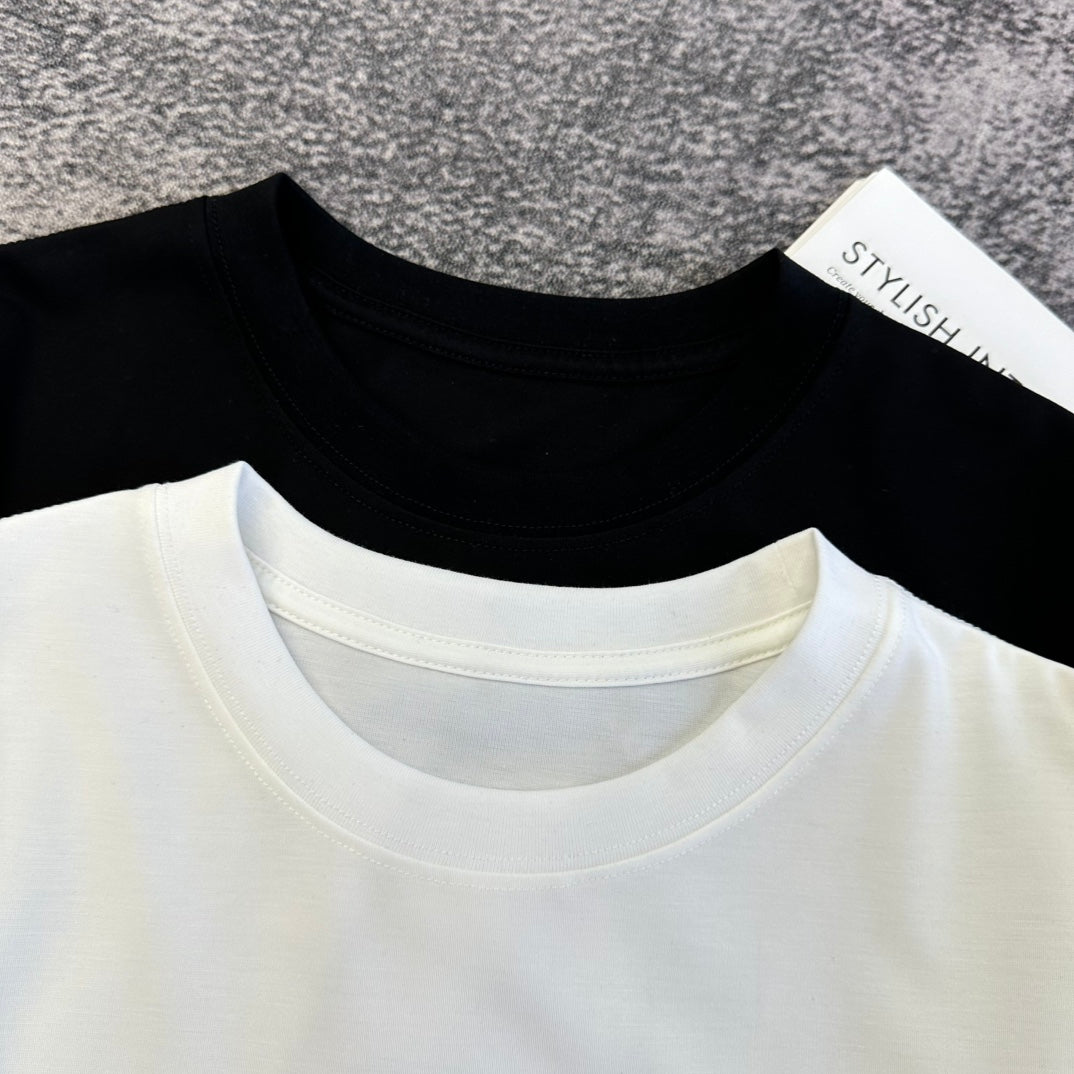 Chanel 2026 Pink Bow T-shirt White Black Cotton 359123