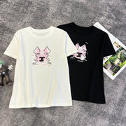 Chanel 2026 Pink Bow T-shirt White Black Cotton 359123