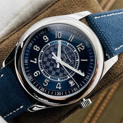 PATEK CALATRAVA 40MM STAINLESS STEEL BLUE DIAL REF6007A-001