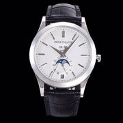 PATEK CALATRAVA MOONPHASE ANNUAL CALENDAR STEEL WHITE DIAL