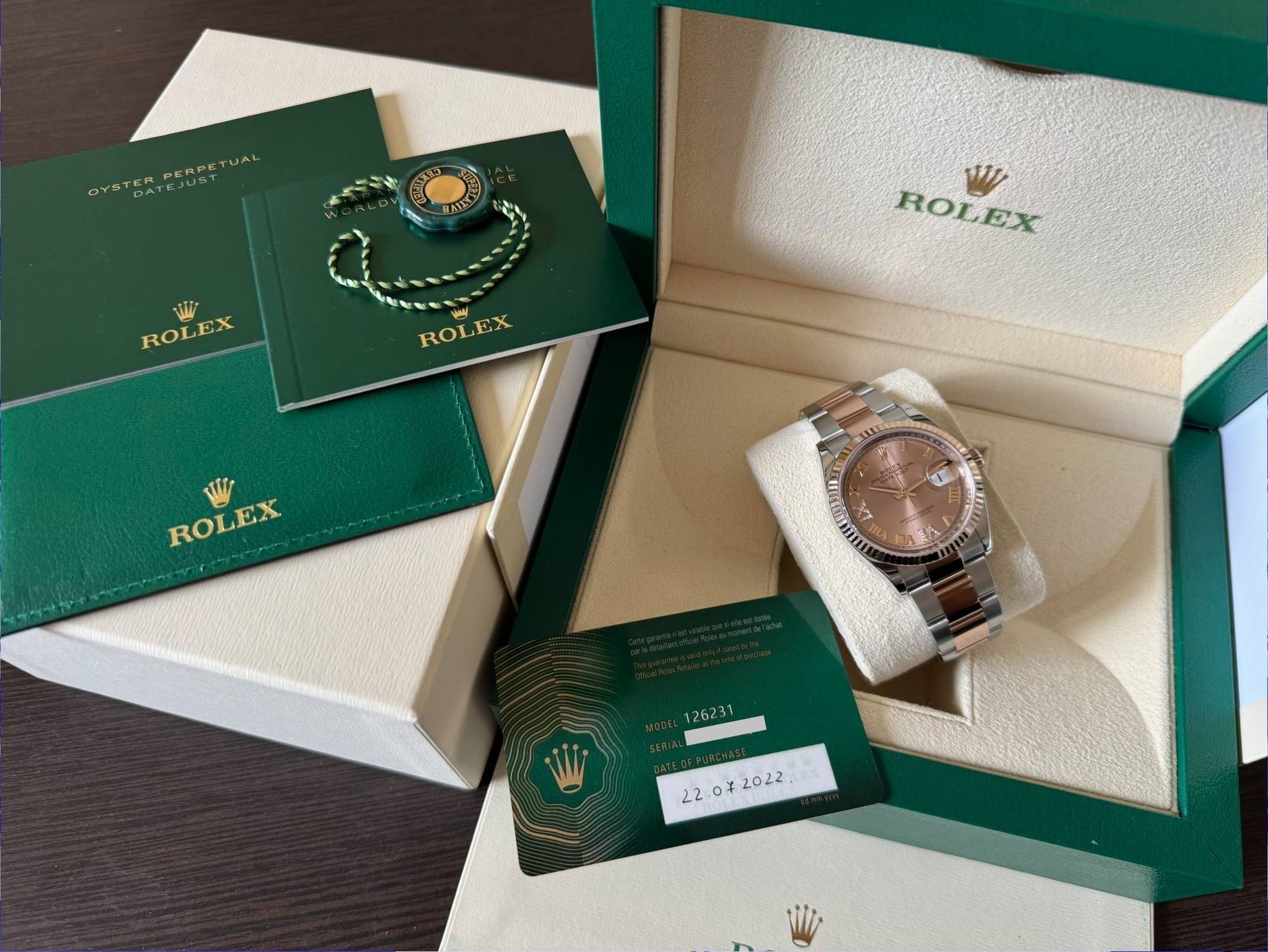 Rolex Datejust 36mm Stainless Steel and Rose Gold Rose VI IX Roman Oyster