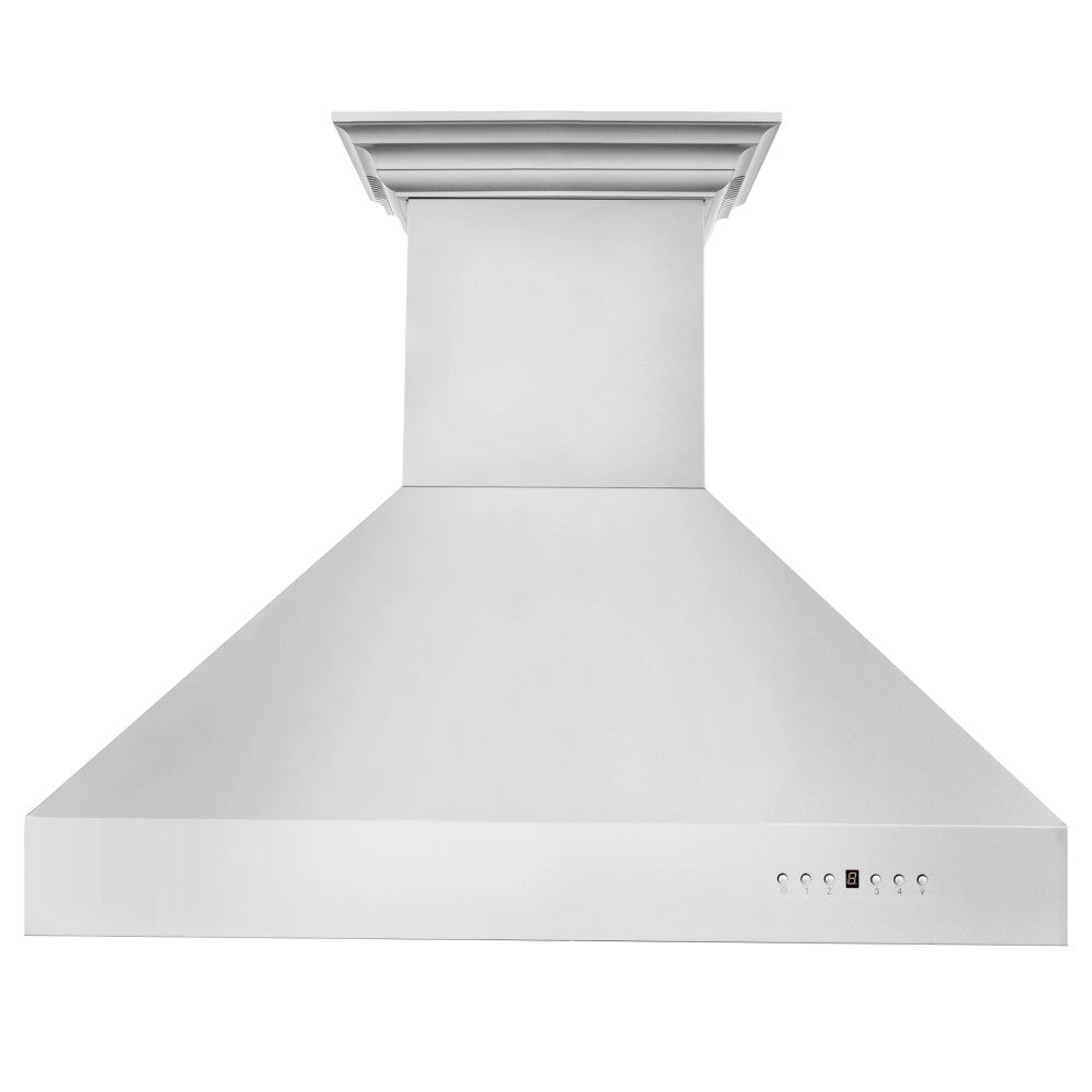 ZLINE Professional Wall Mount Range Hood in Stainless Steel with Built-in CrownSound™ Bluetooth Speakers (697CRN-BT)